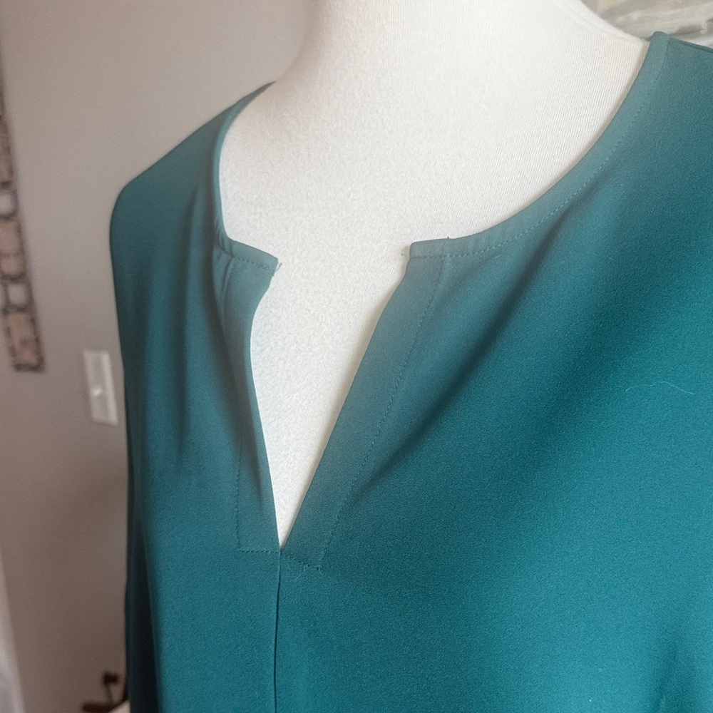Zenana Teal Green Women's Blouse Sz 1X - Picture 5 of 11